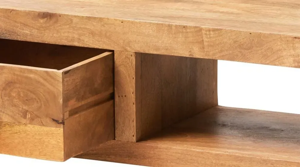 Ajmer 145cm TV Unit - Light Mango Wood