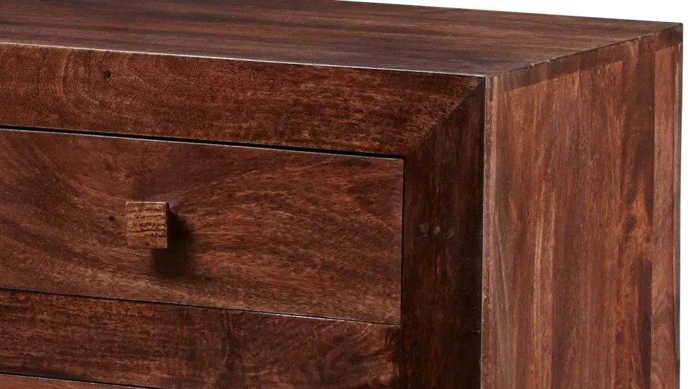Ajmer 2+2 Drawer Chest - Walnut, Mango Wood