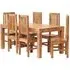 Ajmer 6 Seater Dining Set with 6 Chairs - Light Mango Wood