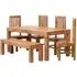 Ajmer 6 Seater Dining Set with Bench - Light Mango Wood