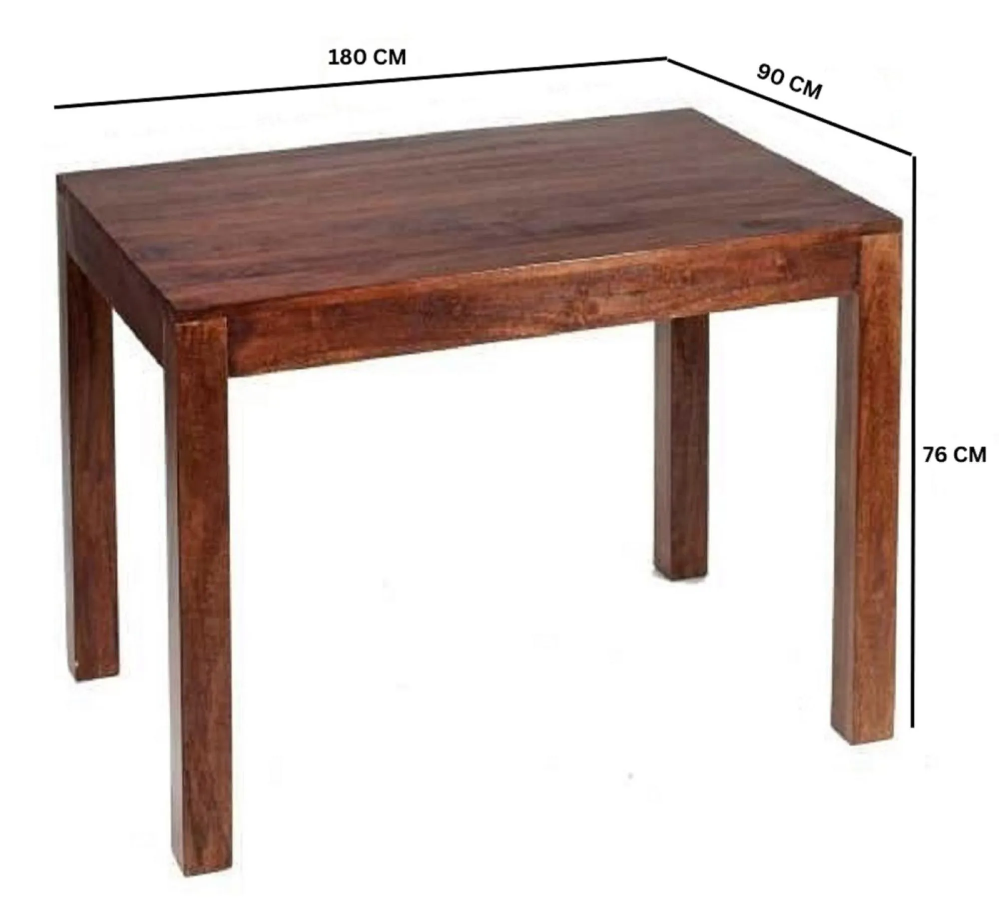 Ajmer 6 Seater Dining Table - Walnut, Mango Wood