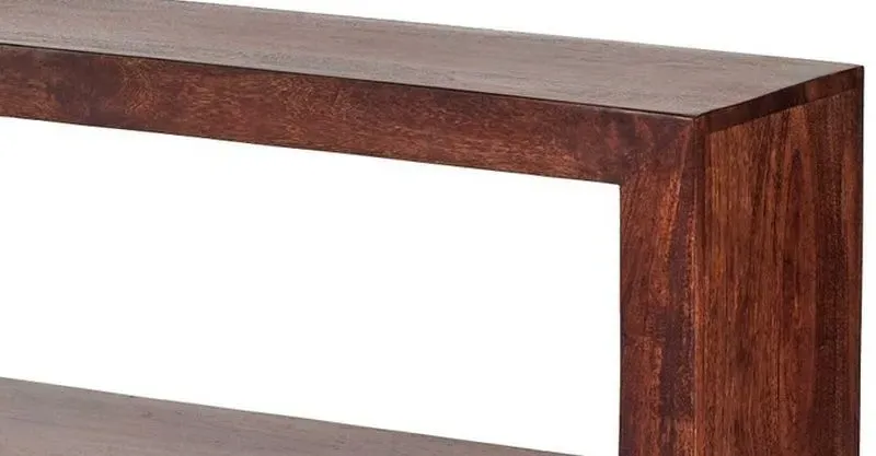 Ajmer Console Table with Shelf - Dark Mango Wood