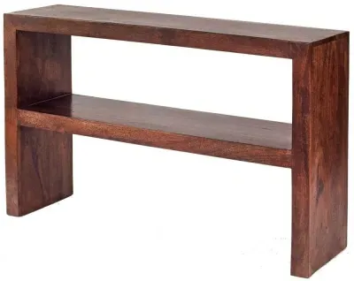 Ajmer Console Table with Shelf - Dark Mango Wood image