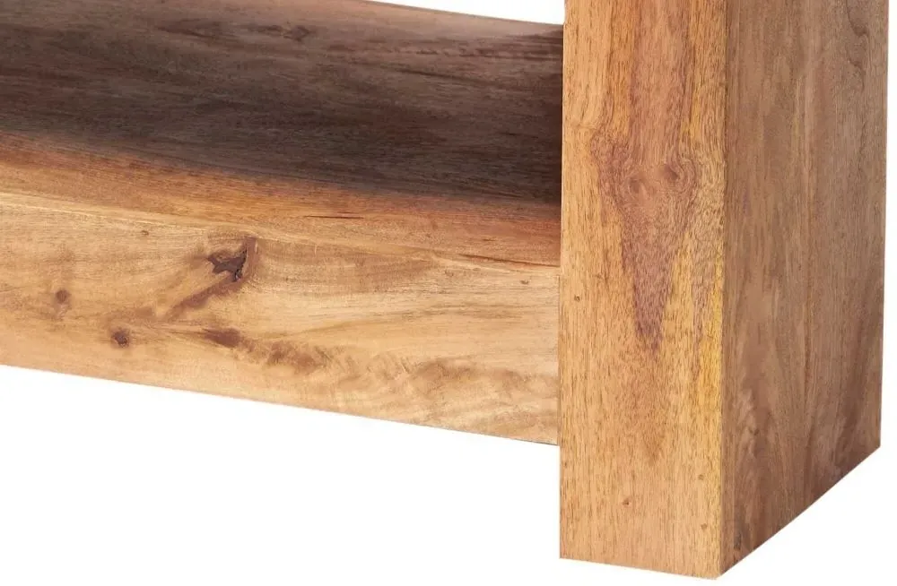 Ajmer Corner TV Unit - Light Mango Wood