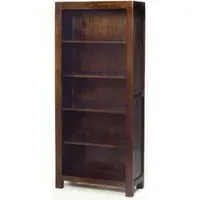 Ajmer Dark Mango Wood Bookcase - Walnut