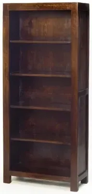 Ajmer Dark Mango Wood Bookcase - Walnut image