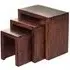 Ajmer Nest of 3 Tables - Dark Mango Wood