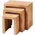 Ajmer Nest of 3 Tables - Light Mango Wood