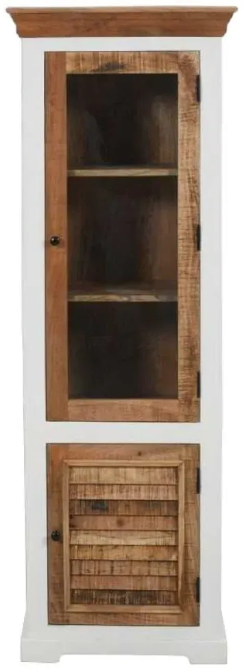 Alfie 2 Door Bookcase Display Cabinet - White, Wood