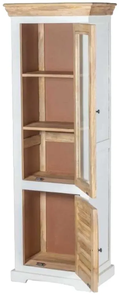 Alfie 2 Door Bookcase Display Cabinet - White, Wood