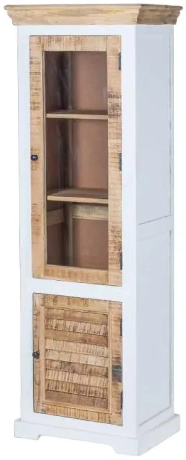 Alfie 2 Door Bookcase Display Cabinet - White, Wood