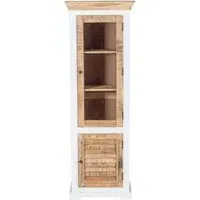 Alfie 2 Door Bookcase Display Cabinet - White, Wood
