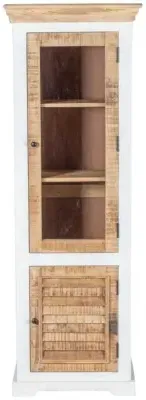 Alfie 2 Door Bookcase Display Cabinet - White, Wood image