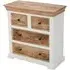 Alfie 4 Drawer Chest - White, Mango Wood