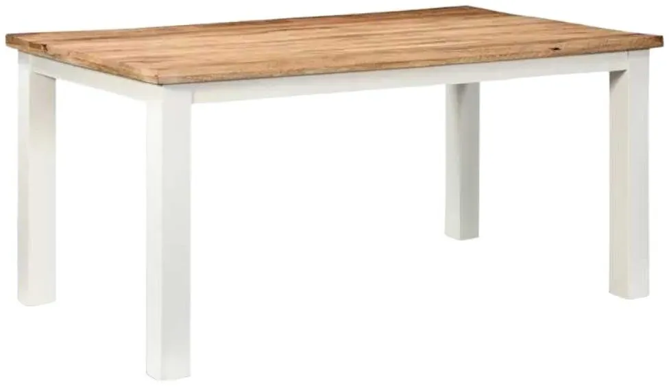 Alfie 6-Seater Dining Table - White, Mango Wood