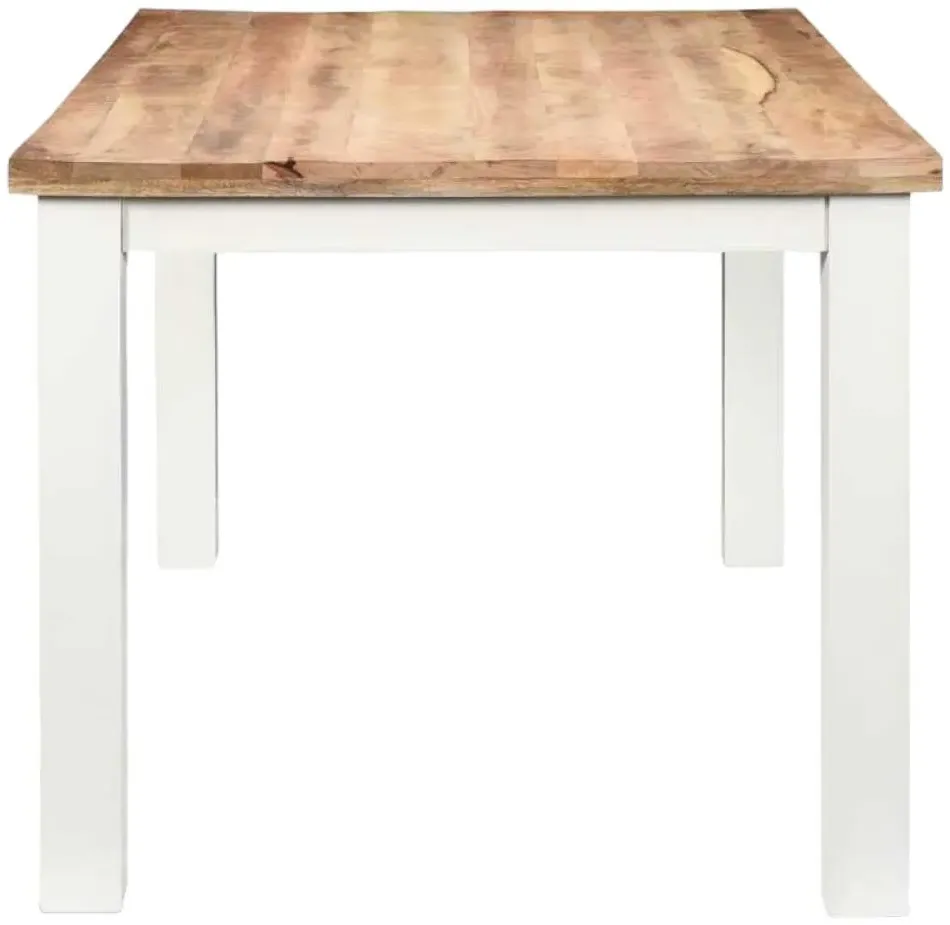 Alfie 6-Seater Dining Table - White, Mango Wood