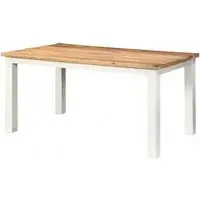 Alfie 6-Seater Dining Table - White, Mango Wood