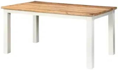 Alfie 6-Seater Dining Table - White, Mango Wood