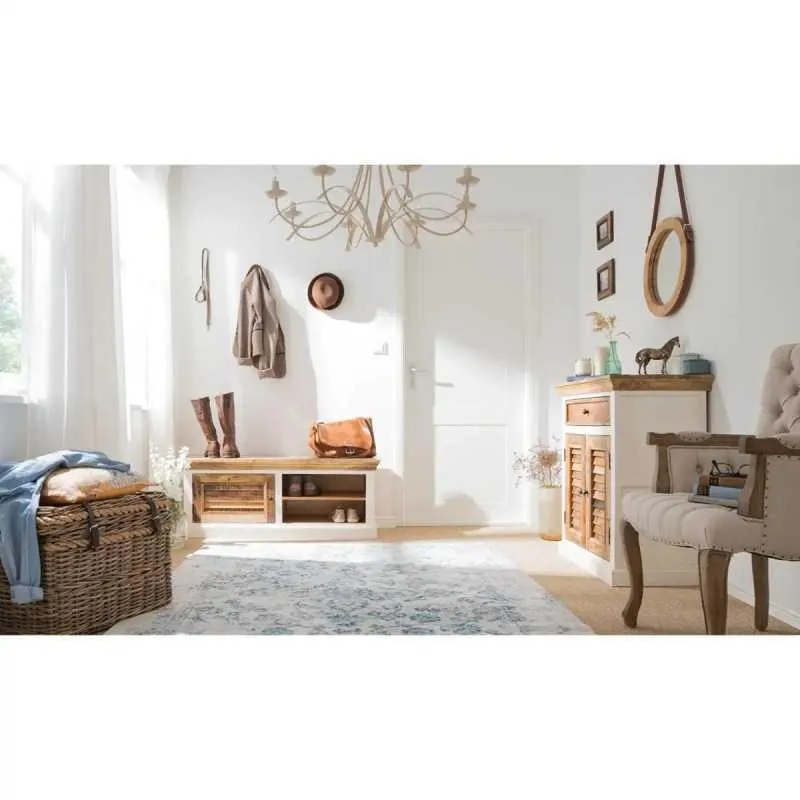 Alfie Compact Sideboard - White, Wood