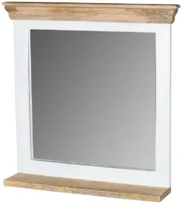 Alfie Dressing Mirror - White, Mango Wood image