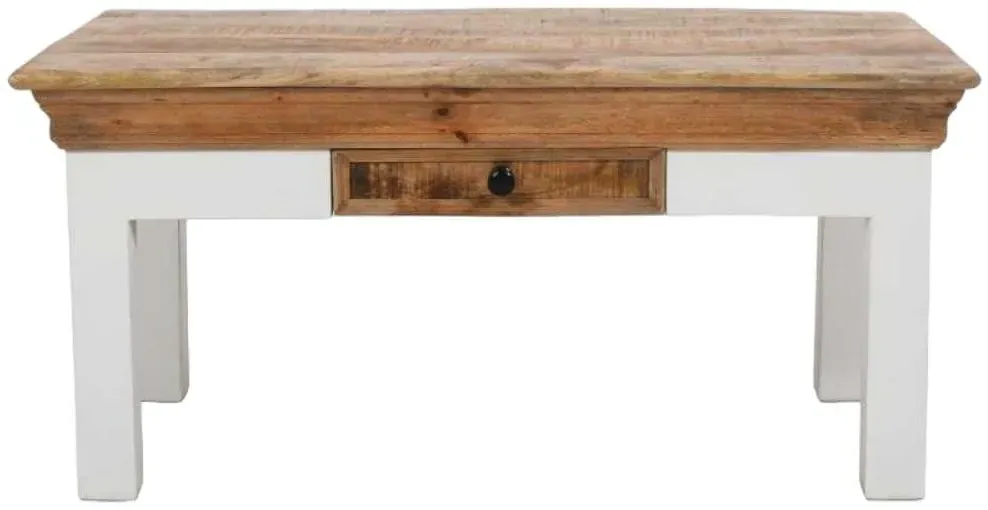 Alfie Storage Coffee Table - White, Mango Wood