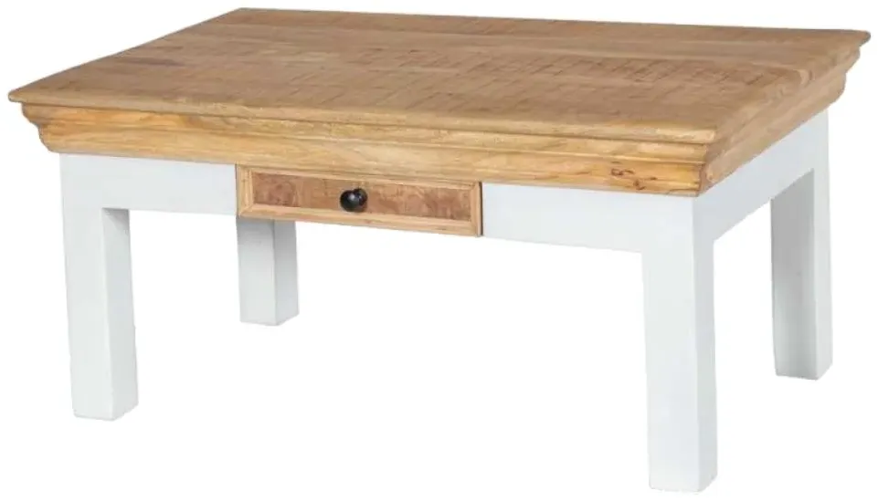 Alfie Storage Coffee Table - White, Mango Wood