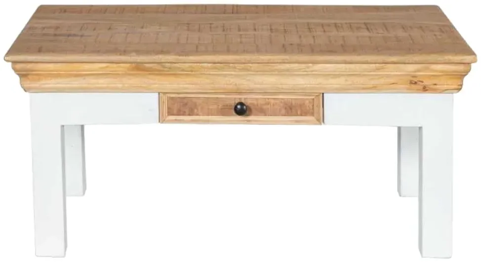 Alfie Storage Coffee Table - White, Mango Wood