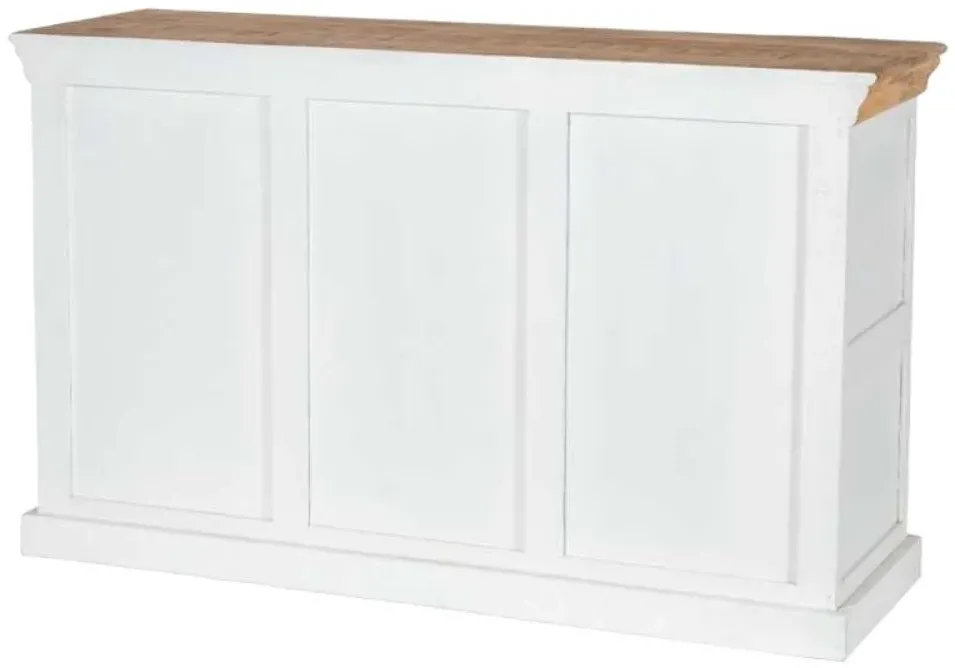 Alfie Wood 140cm Medium Sideboard - White, Wood