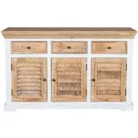 Alfie Wood 140cm Medium Sideboard - White, Wood