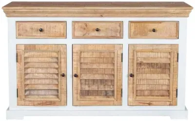 Alfie Wood 140cm Medium Sideboard - White, Wood image