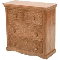 Artwork 4 Drawer Chest - Brown, Mango Wood