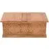 Artwork Carved Trunk Box Coffee Table - Brown, Mango Wood