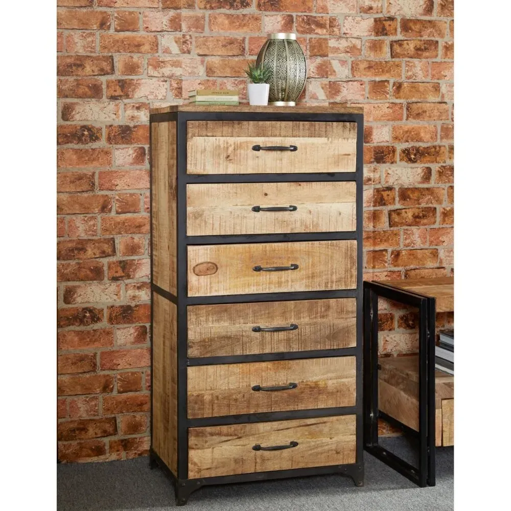 Bhuj 6 Drawer Chest - Natural, Wood