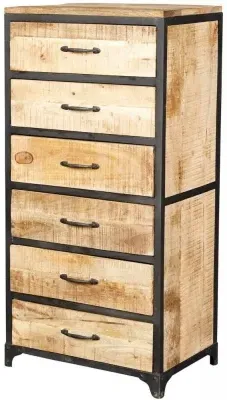 Bhuj 6 Drawer Chest - Natural, Wood image