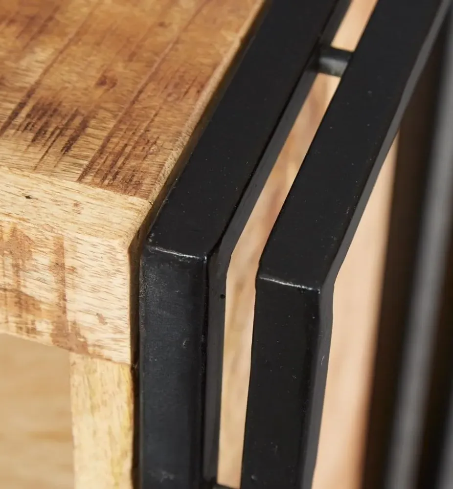 Bhuj Console Table with Shelf - Natural, Wood