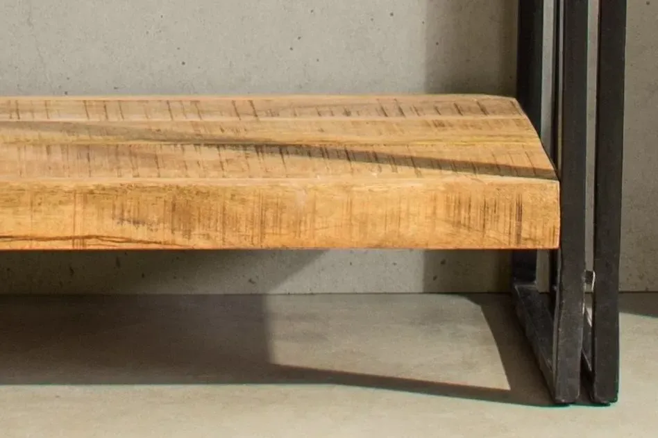 Bhuj Console Table with Shelf - Natural, Wood