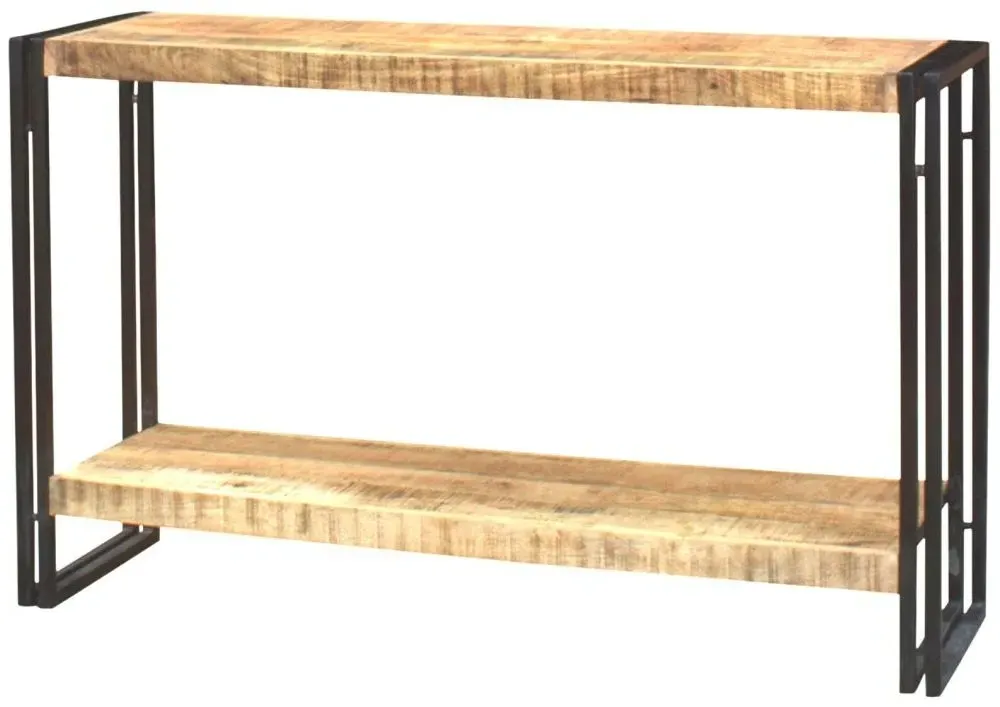 Bhuj Console Table with Shelf - Natural, Wood