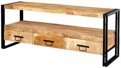 Bhuj Industrial 150cm TV Unit - Natural Wood
