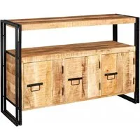 Bhuj Industrial 3 Door Sideboard - Natural, Wood