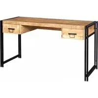 Bhuj Industrial Wooden Desk - Natural
