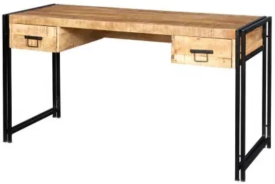 Bhuj Industrial Wooden Desk - Natural image