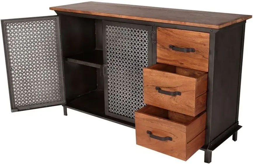 Coorg 125cm 2 Door Sideboard - Brown, Wood