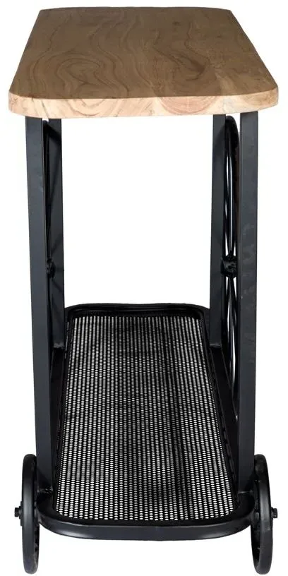 Craft Wheel Console Table - Brown, Black