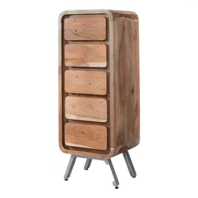 Dalhousie 5 Drawer Narrow Chest - Brown, Acacia Wood image