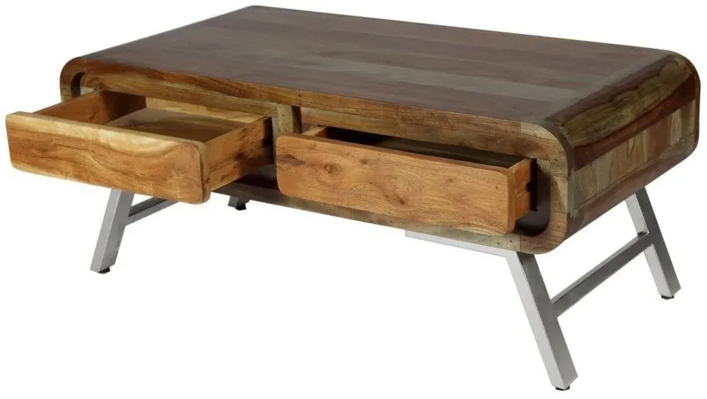 Dalhousie Acacia Wood Storage Coffee Table - Brown