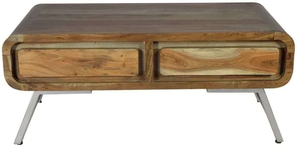 Dalhousie Acacia Wood Storage Coffee Table - Brown