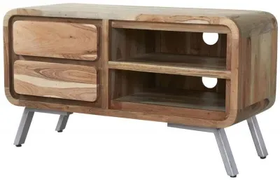Dalhousie Industrial 110cm TV Unit - Brown, Acacia Wood image