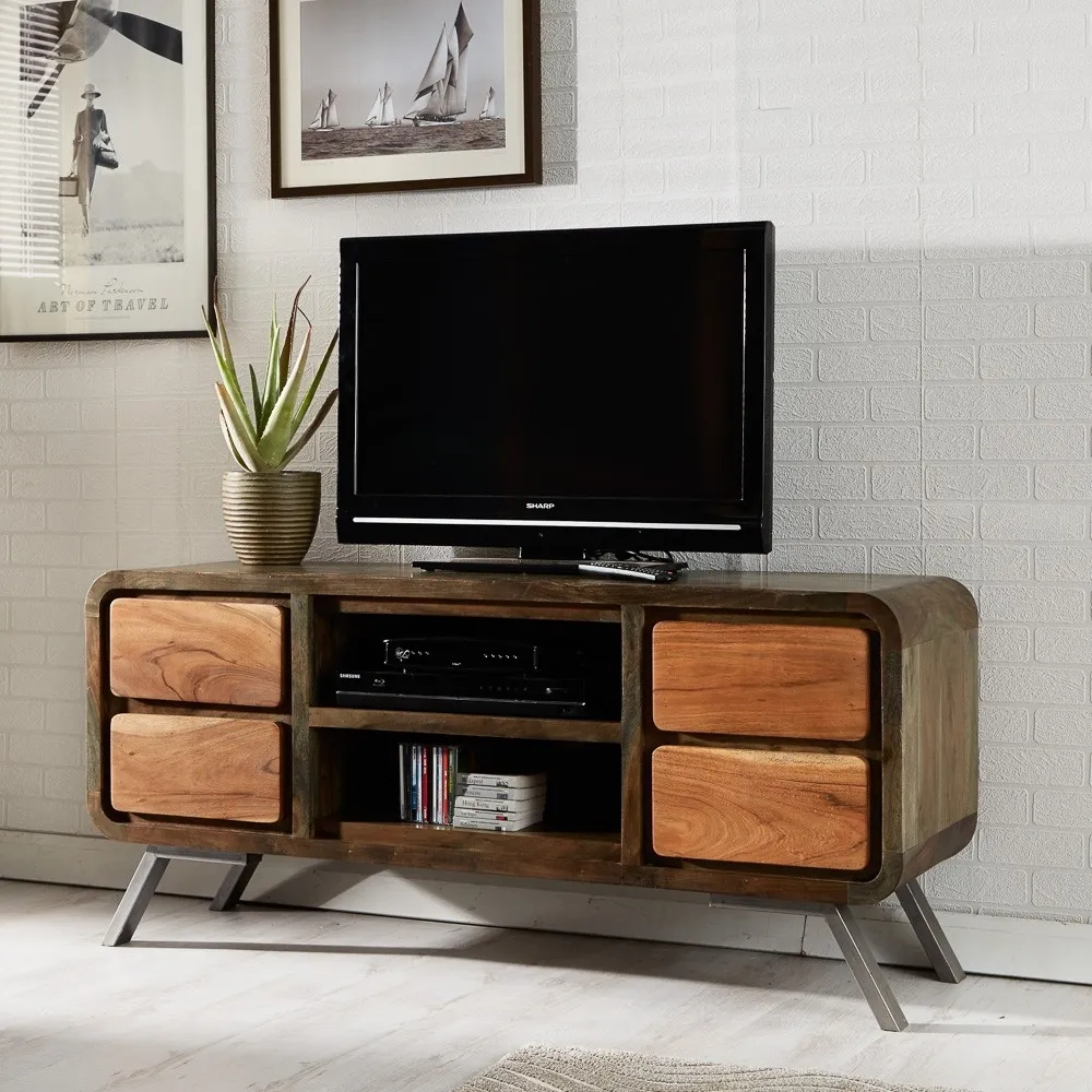Dalhousie Industrial Acacia Wood 140cm TV Unit - Brown