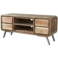 Dalhousie Industrial Acacia Wood 140cm TV Unit - Brown