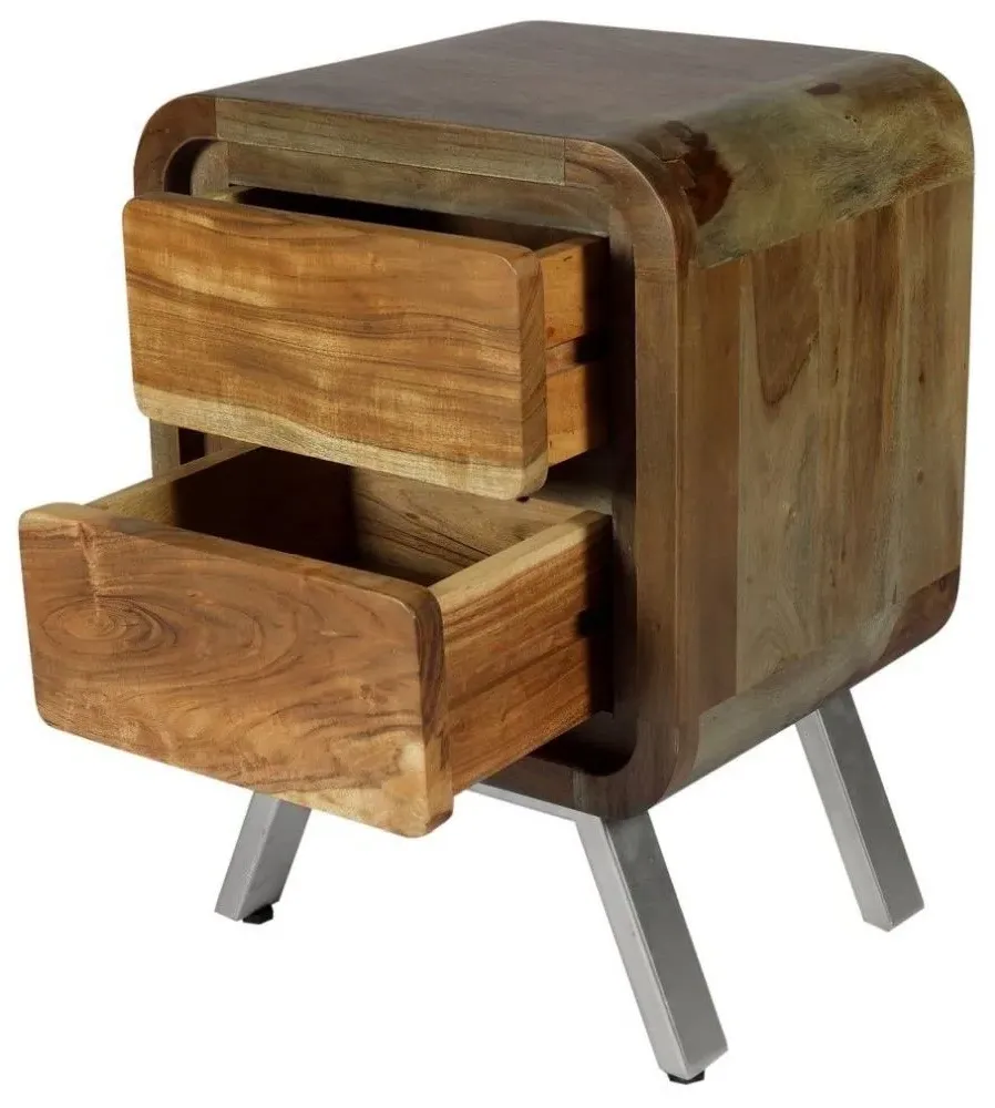 Dalhousie Industrial Lamp Table - Brown, Acacia Wood